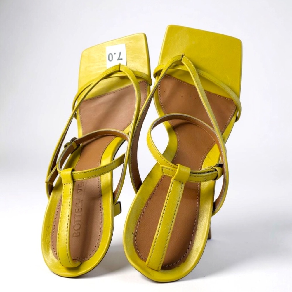 Bottega Veneta Bright Yellow Heels - Picture 3 of 6